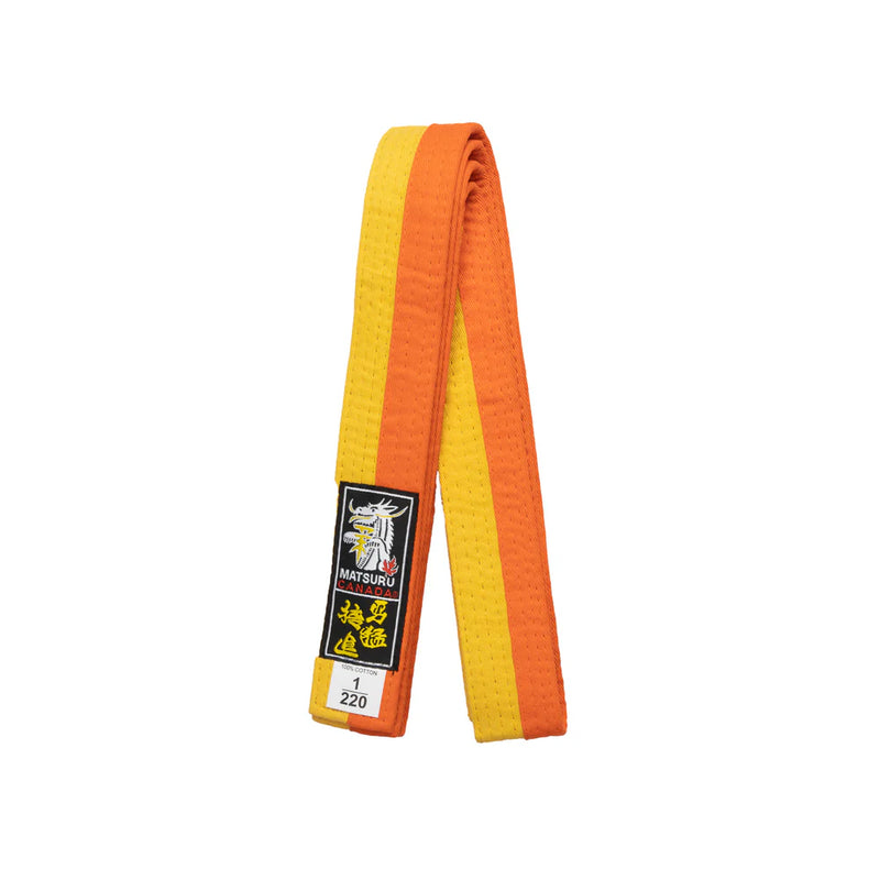 Judo Belt 4 or 260 Yellow Orange